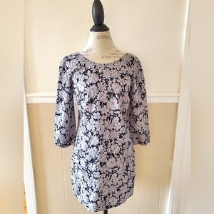 Blue floral mini dress